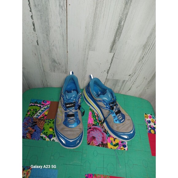 Hoka One One Bondi 3 Mens 12 Running Shoes Low Top Athletic F10014G Blue Gray main image 4